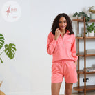 RANT & RAVE LADIES Relax & Renew Freda Shorts Coral front view