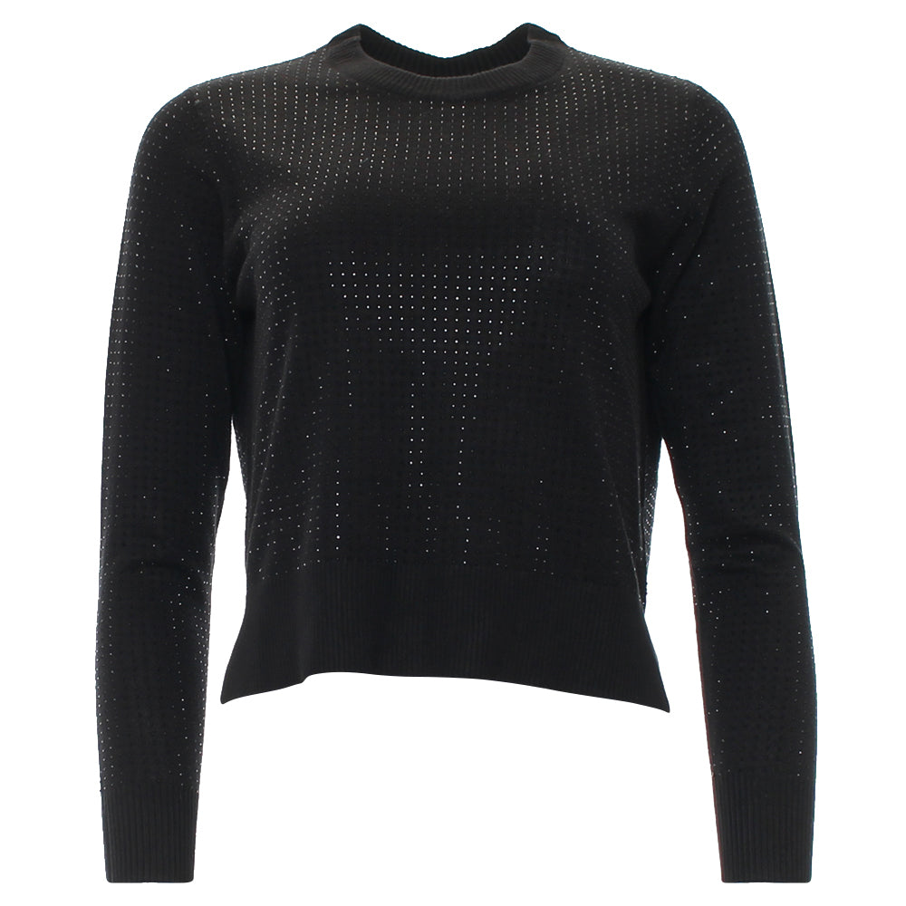 Ladies Freda Black Jumper-Front View