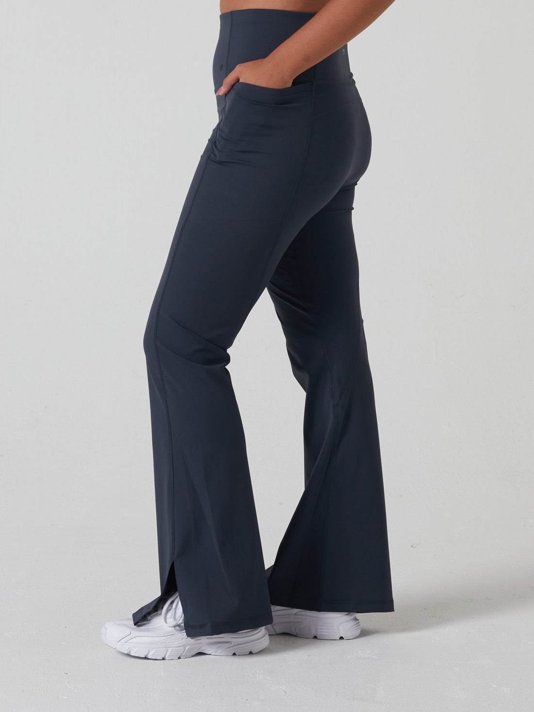 Ladies Frida Ultra Flare Pant - Deep Graphite-Side View