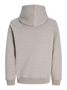 JACK & JONES Fusion Melange Hoodie in Dove Melange back view