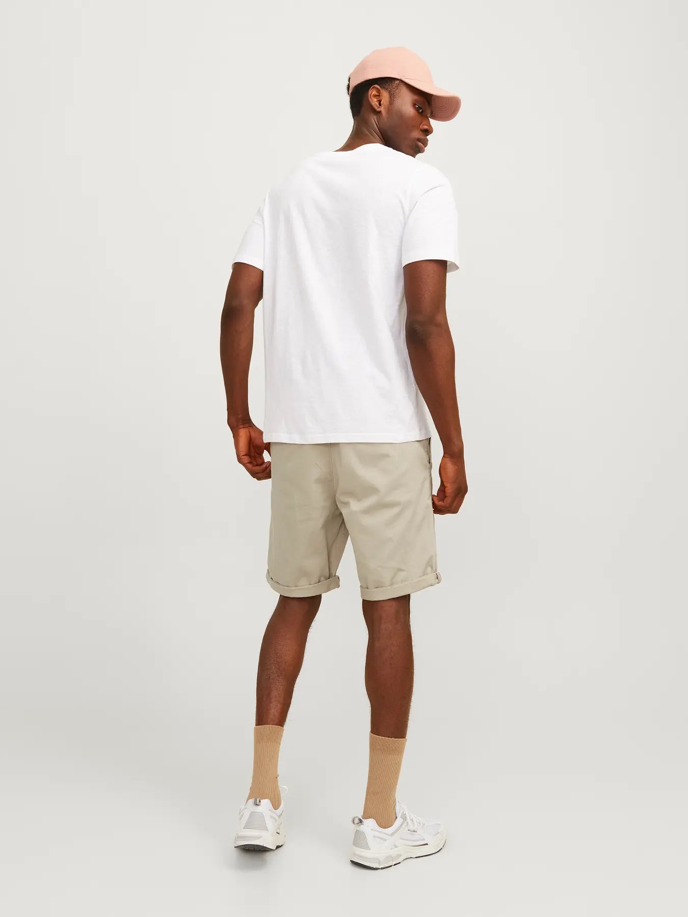 Men's Bowie Shorts Solid-Crockery-Model Back View