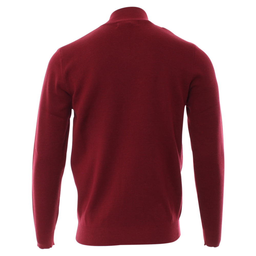 Men's Gerry Half Zip Knit - Ruby-Back View