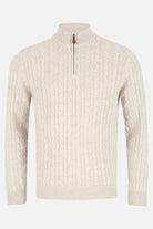BENETTI Grant Stone 1/4 Zip Stone front view