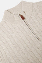 BENETTI Grant Stone 1/4 Zip Stone model front view