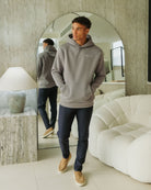 Walker & Hunt Script Slate Grey Hoodie SLATE GRAY back view