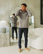 Walker & Hunt Script Slate Grey Hoodie SLATE GRAY side view