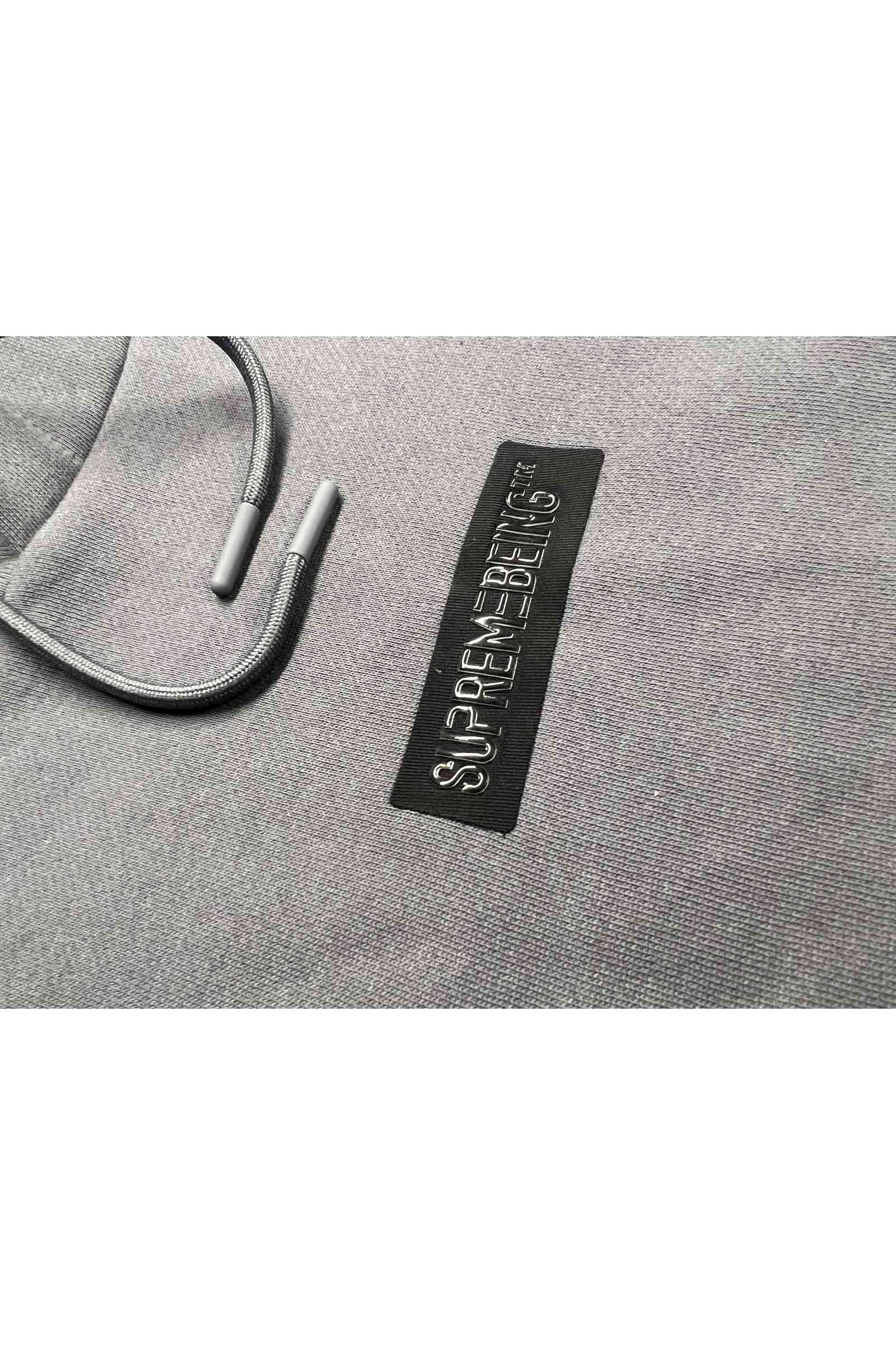 Element Dark Grey Hoodie-Chest logo close up