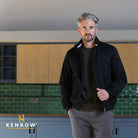Kenrow Menswear Heath Black Jacket Black model front view