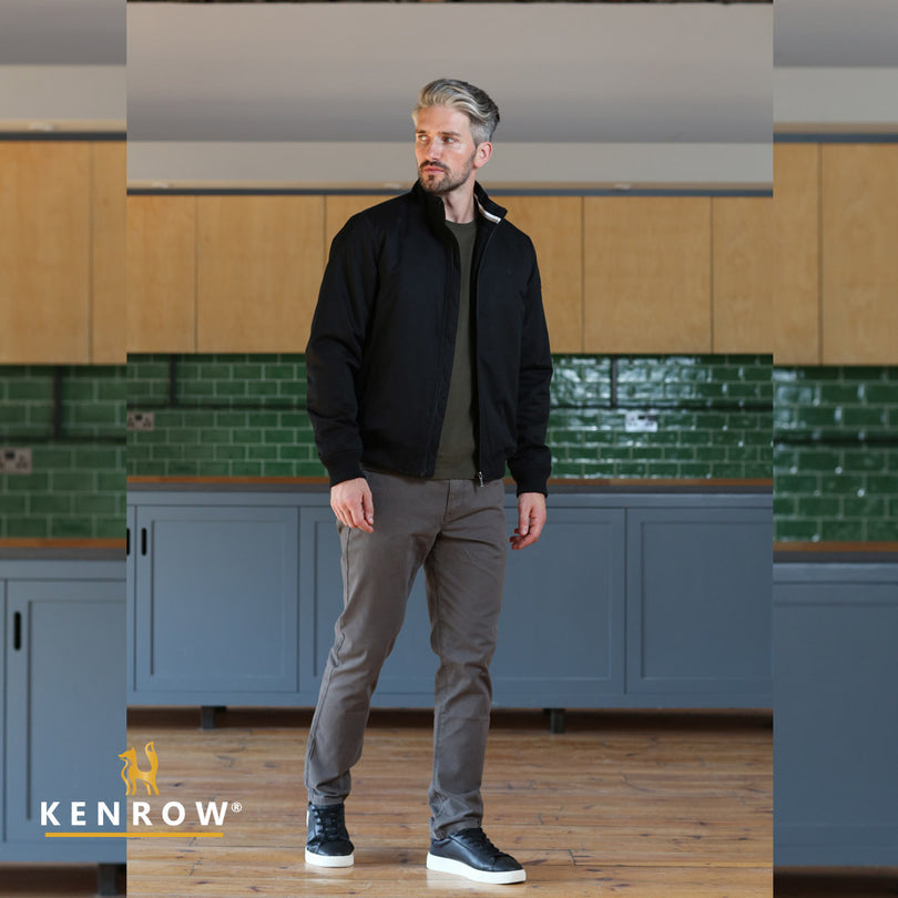 Kenrow Menswear Heath Black Jacket Black front view