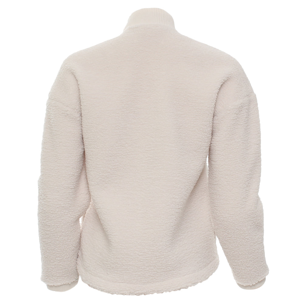 Ladies Relax & Renew Heidi Borg Bomber Jacket-Cream-Back View