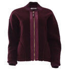 RANT & RAVE LADIES Relax & Renew Heidi Borg Bomber Jacket-Plum Plum side view
