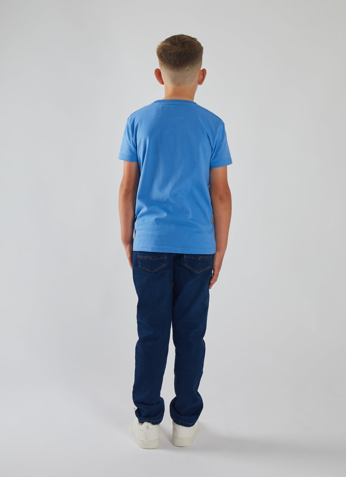Boy's Hanley Blue Tee-Model Back View
