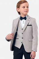 Benetti Boyswear Harold Beige 3 Piece Boys Suit BEIGE detail view