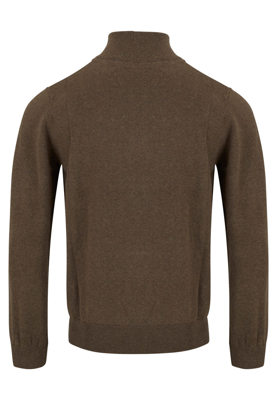 Harry 1/4 Zip - Chestnut-Back view