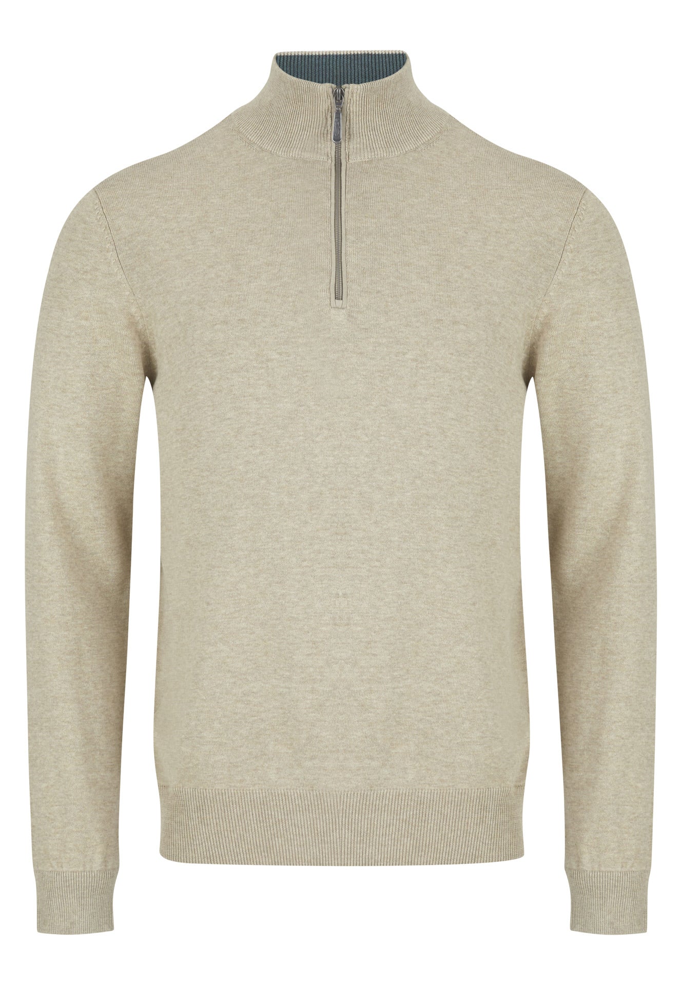 Men's Harry 1/4 Zip - Pussywillow-Front View