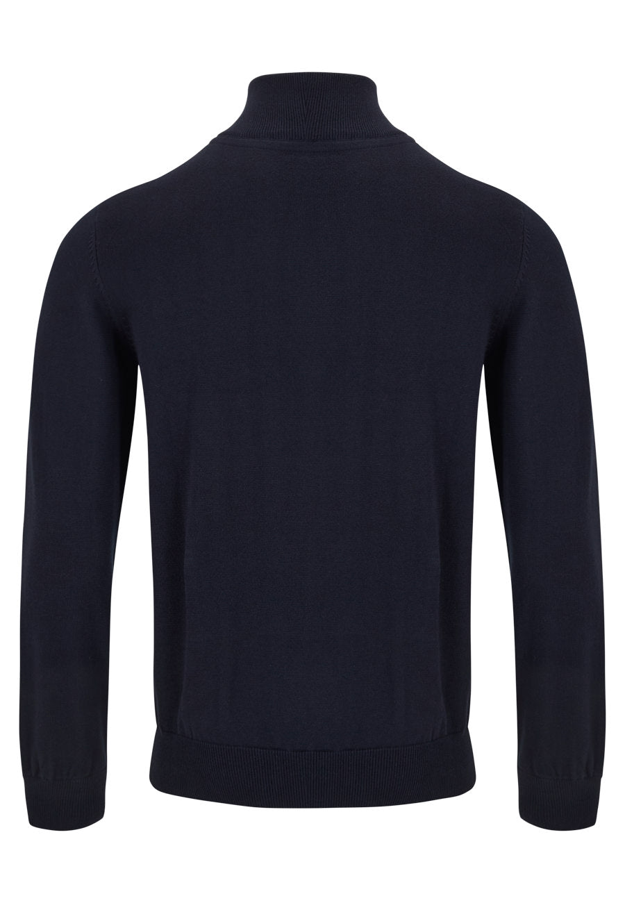 Harry 1/4 Zip - Reed Navy-Back view