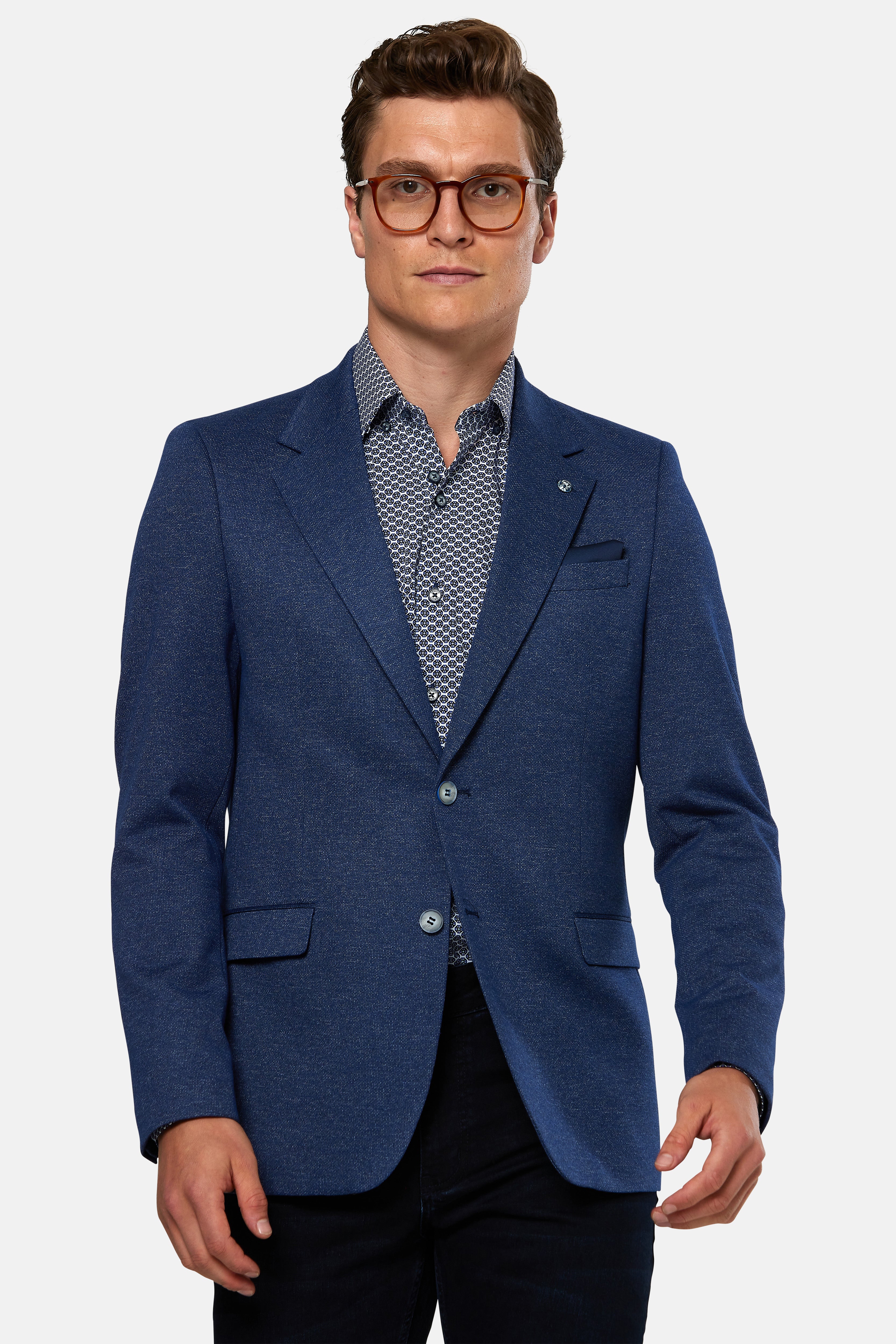 BENETTI Havana Jacket - Blue Blue front view