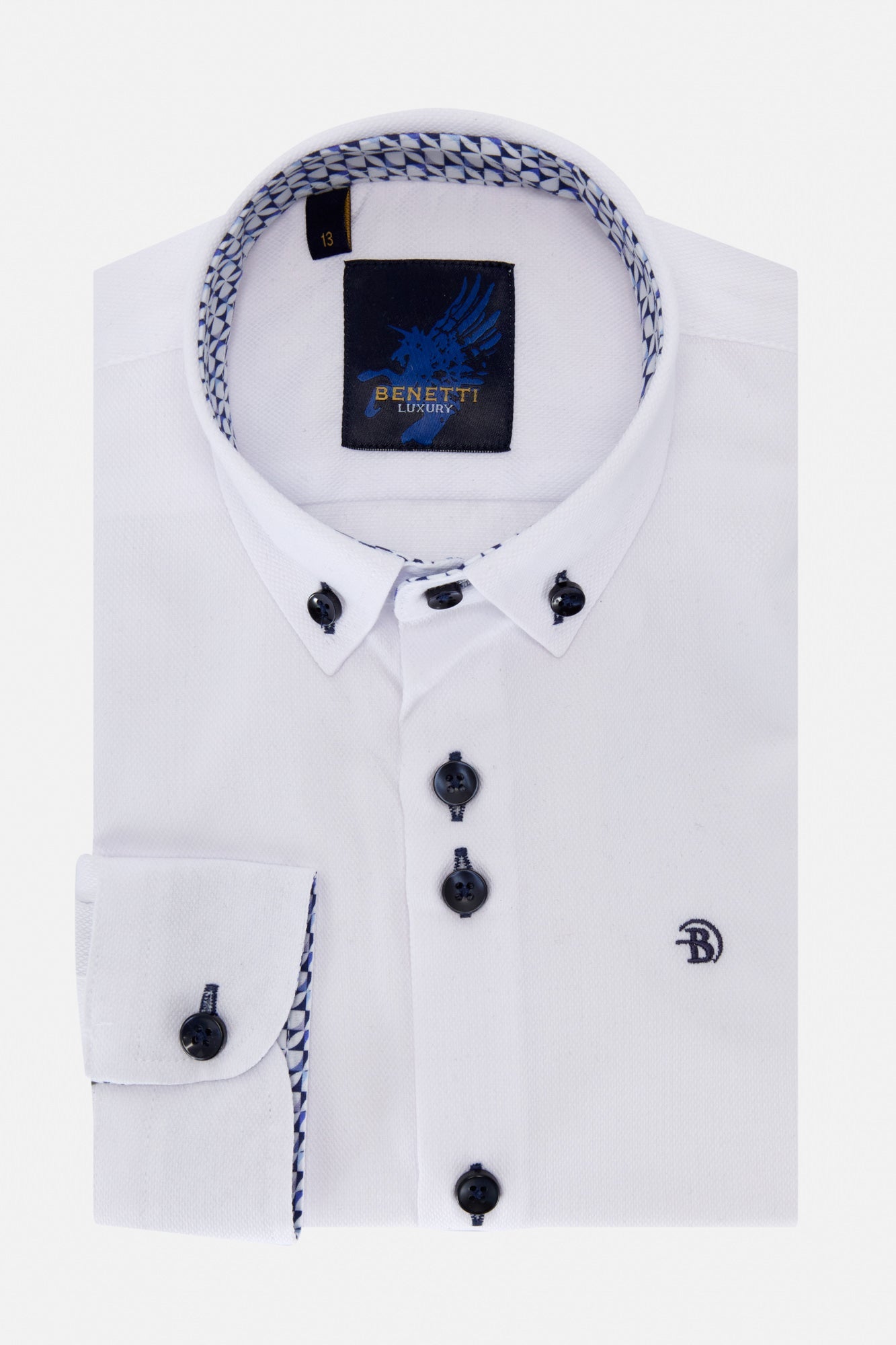 Boy's Boys Hudson White Shirt-Front View