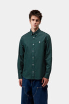 Carhartt WIP Madison Shirt-Dark Fir / Wax Dark Fir / Wax front view