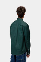 Carhartt WIP Madison Shirt-Dark Fir / Wax Dark Fir / Wax model front view