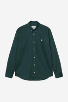 Carhartt WIP Madison Shirt-Dark Fir / Wax Dark Fir / Wax back view