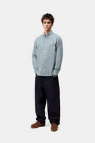 Carhartt WIP L/S Madison Shirt-Citadel / Wax Citadel / Wax detail view