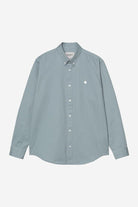 Carhartt WIP L/S Madison Shirt-Citadel / Wax Citadel / Wax back view