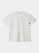 Carhartt WIP S/S Chase T-Shirt in Ash Heather / Gold, back view, short sleeves and crew neck visible.