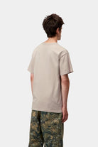 Carhartt WIP S/S Chase T-Shirt-Fleur De Sel / Gold Fleur De Sel / Gold model front view