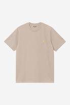 Carhartt WIP S/S Chase T-Shirt-Fleur De Sel / Gold Fleur De Sel / Gold back view