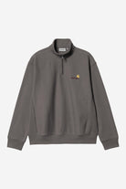 Carhartt WIP Half Zip American Script Sweat-Porphyry Porphyry back view