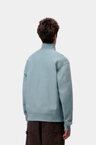 Carhartt WIP Half Zip American Script Sweat-Citadel Citadel model front view