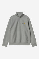 Carhartt WIP Half Zip American Script Sweat-Grey Heather Grey Heather back view