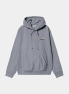 Carhartt WIP Hooded American Script Sweat-Shady Blue Shady Blue back view