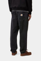 Carhartt WIP Newel Pant-Black Stone Wash Black-Stone Washed detail view