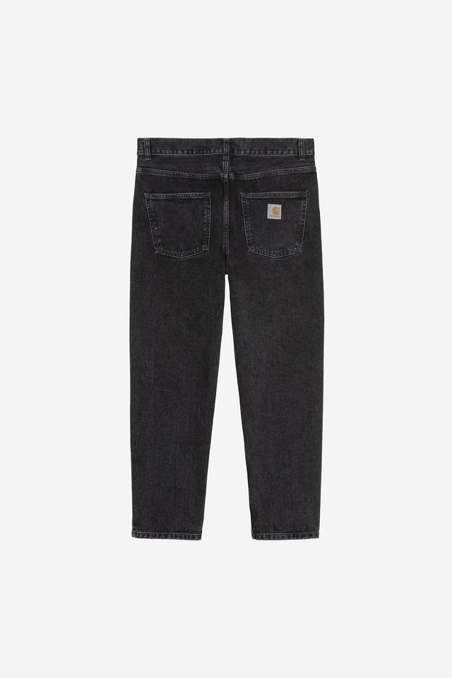 Carhartt WIP Newel Pant-Black Stone Wash Black-Stone Washed flat front view