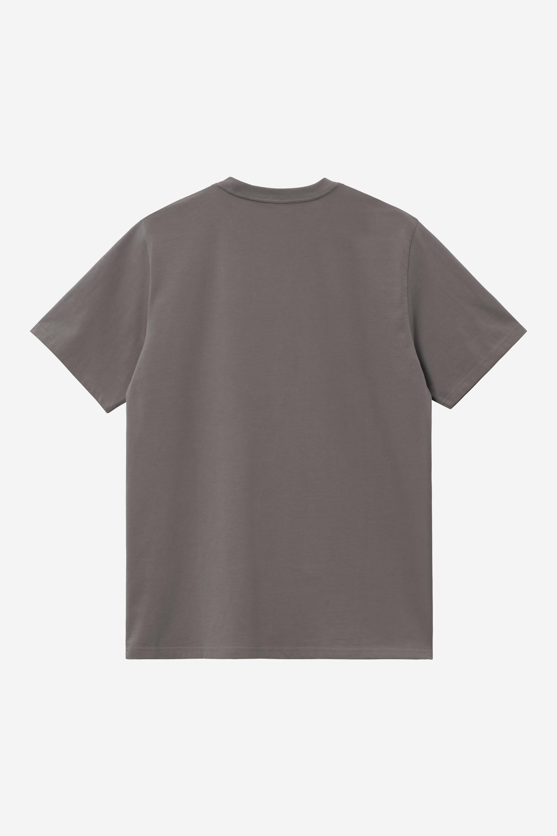 Men's Short Sleeve American Script T-Shirt-Porphyry-Ghost Back View
