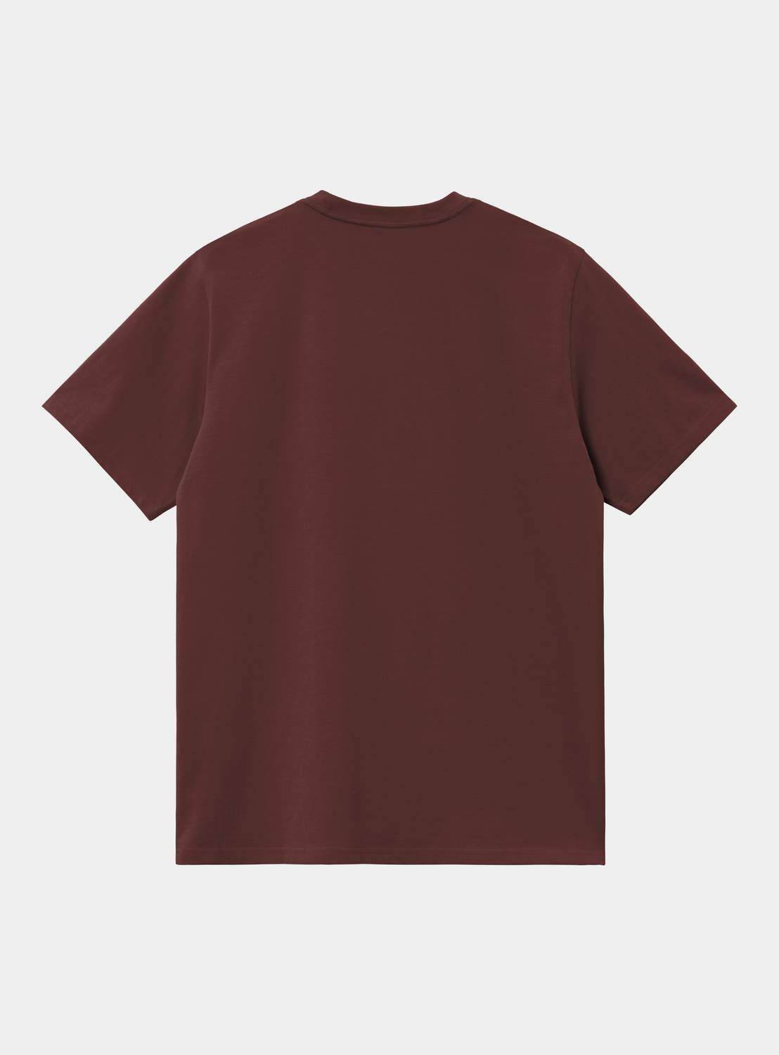 Carhartt WIP S/S American Script T-Shirt in Amarone, back view, plain short-sleeve T-shirt.