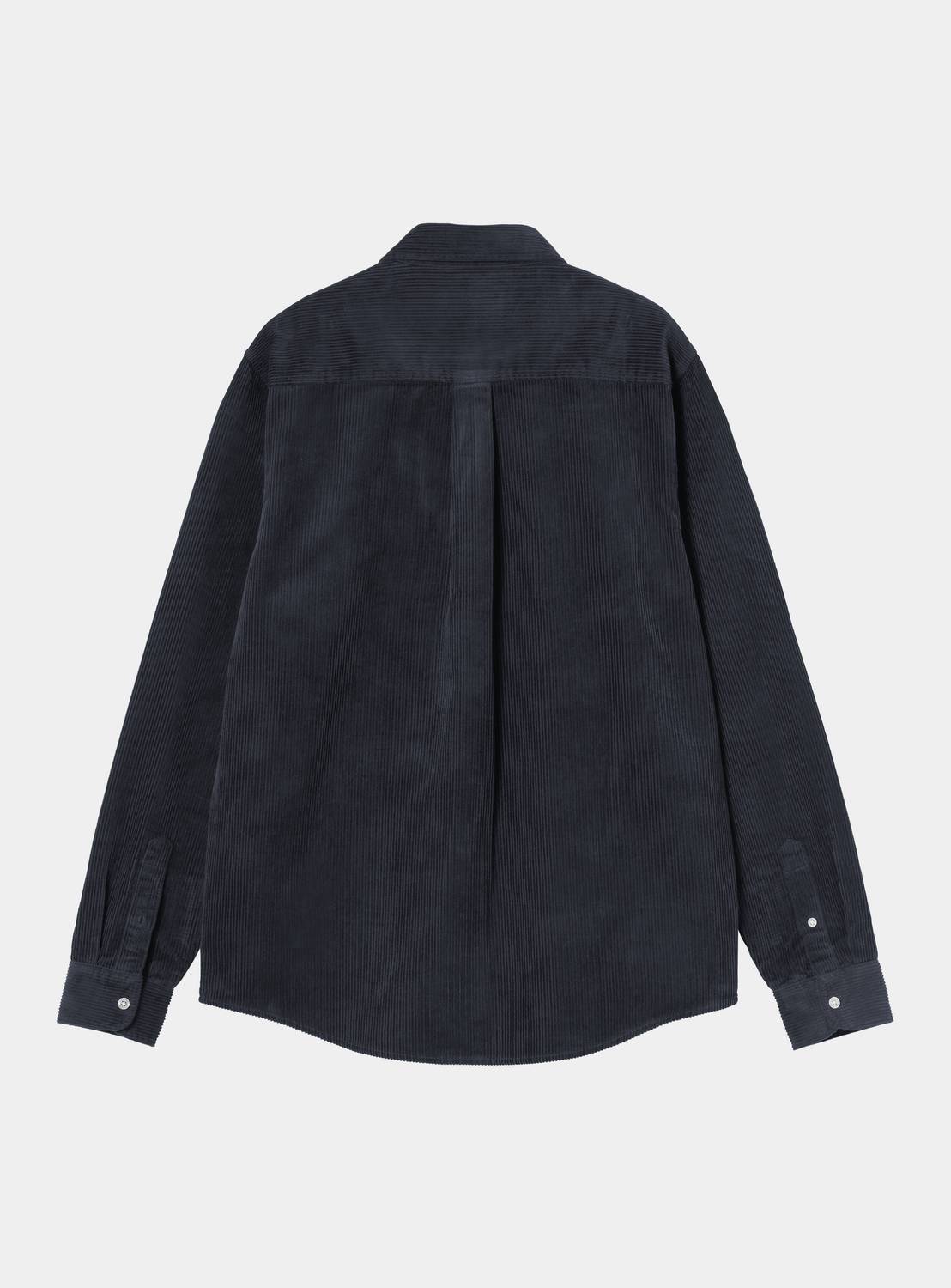 Carhartt WIP Madison Cord Shirt in Dark Navy back product view
