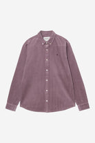 Carhartt WIP Madison Cord Shirt-Phlox Phlox / Phlox back view