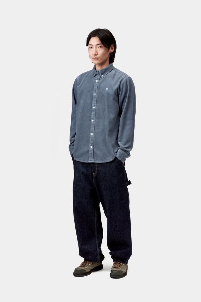 Carhartt WIP Madison Cord Shirt-Angelite Angelite / Angelite front view