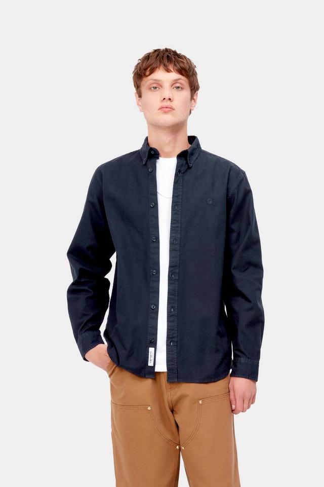 Carhartt WIP Bolton Shirt-Dark Navy DARK NAVY front view