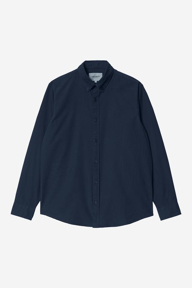 Navy blue shirt on a white background