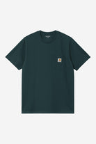 Carhartt WIP S/S Pocket T-Shirt-Deep Lagoon Deep Lagoon front view