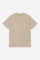 Carhartt WIP S/S Script Embroidery T-Shirt-Fleur de Sel / White Fleur de Sel / White back view