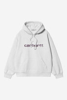 Men's Hooded Carhartt Sweat-Ash Heather / Cozy Purple-Front View