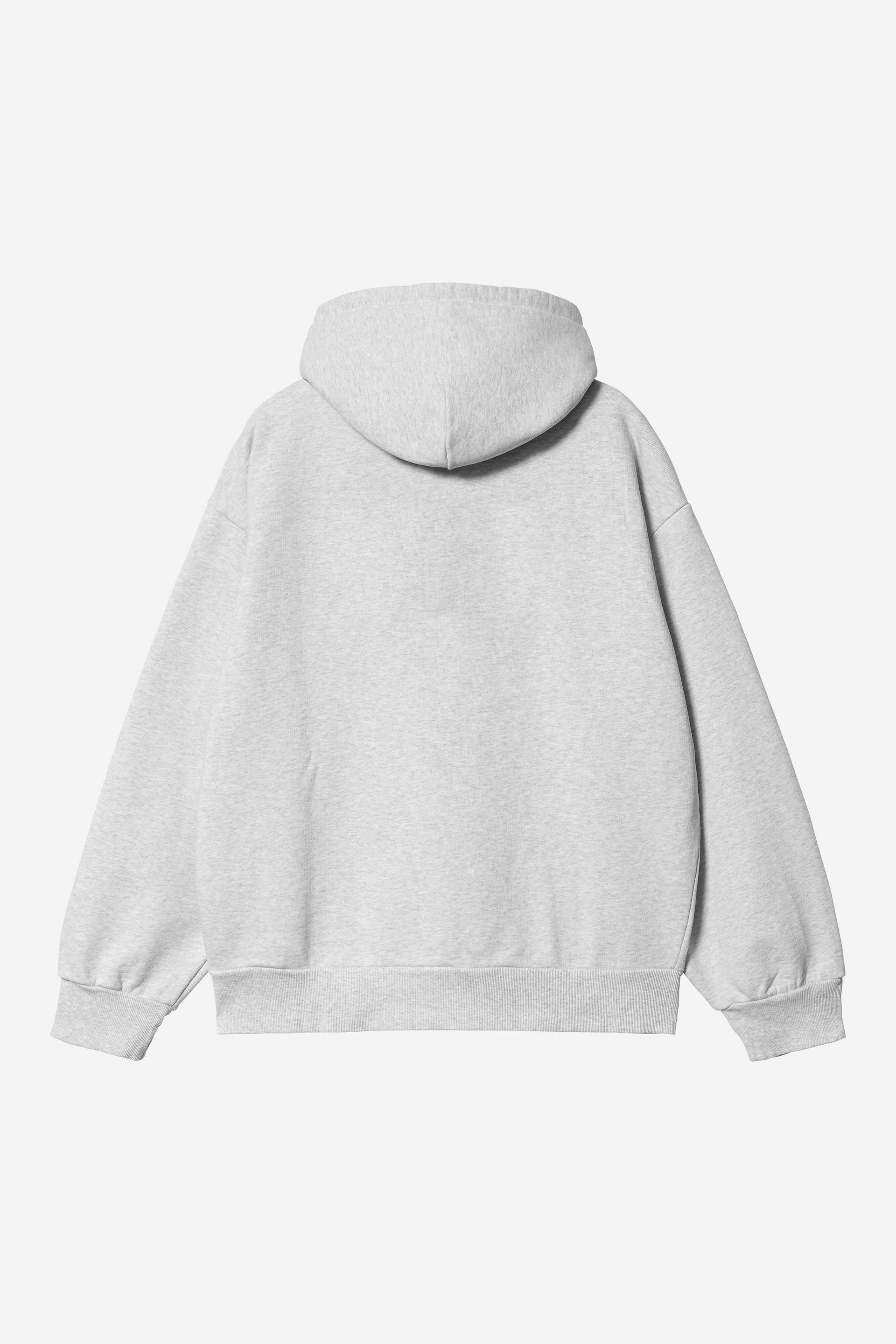 Men's Hooded Carhartt Sweat-Ash Heather / Cozy Purple-Back View