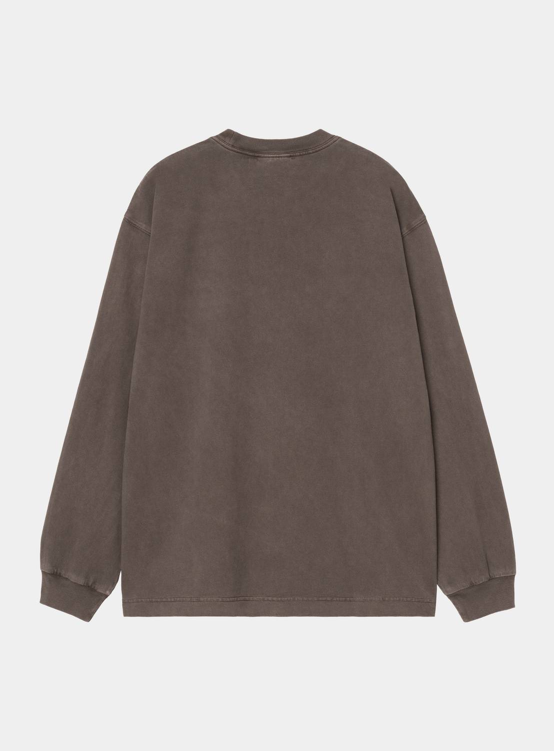 Carhartt WIP L/S Vista T-Shirt in Tobacco, back view, with long sleeves and ribbed cuffs.