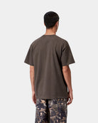 Carhartt WIP S/S Vista T-Shirt in Tobacco, back view, worn by model.