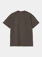 Back view of a Carhartt WIP S/S Vista T-Shirt in Tobacco, shown with short sleeves and a crew neck.